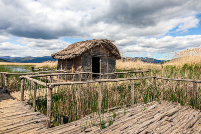 Exact reconstructions of the huts of the prehistoric settlement in dispilio, greece.