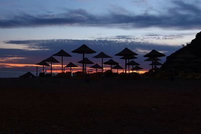 Scenic view of cloudy sky at sunset