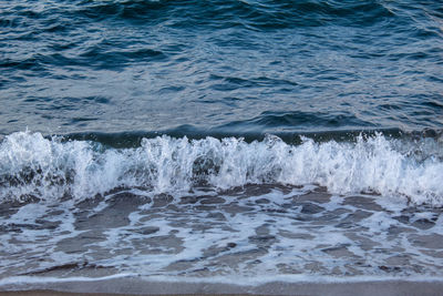 Waves rushing towards shore