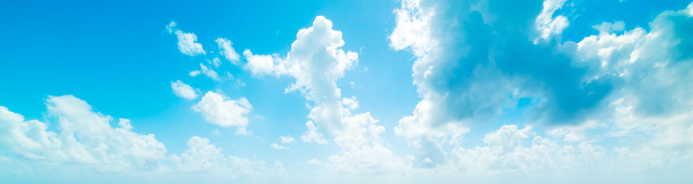 Low angle view of clouds in blue sky