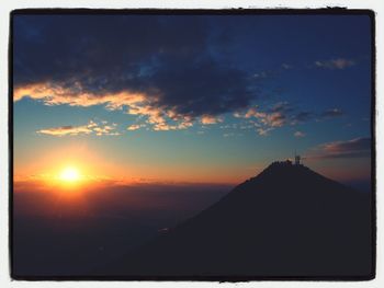 Sunset over landscape