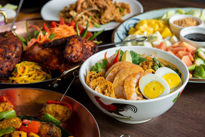 Varieties of malaysian local signature delight and delicacies.