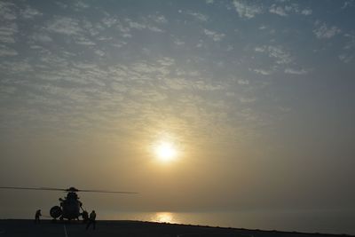 Scenic view of sunset over sea