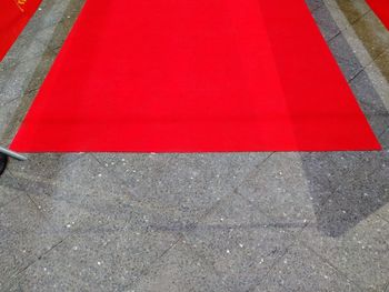 Close up of red umbrella