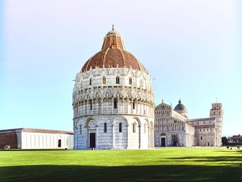 View of historical building against clear sky