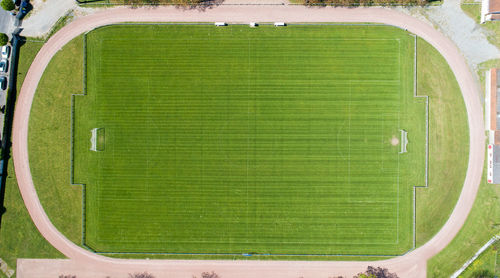 Directly above shot of green landscape