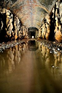 Water flowing through rocks