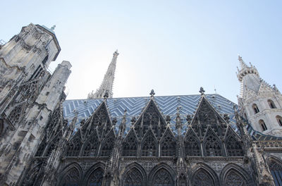 Low angle view of traditional building against sky