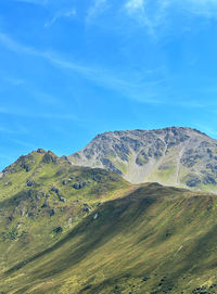 Scenic view of alpine mountains against sky