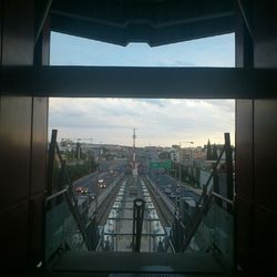 View of buildings against cloudy sky