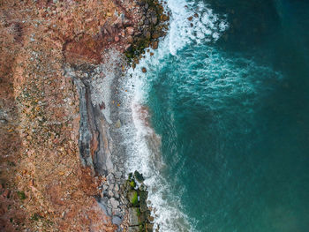 Aerial view of sea shore