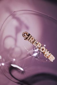 Close-up of butterfly on table