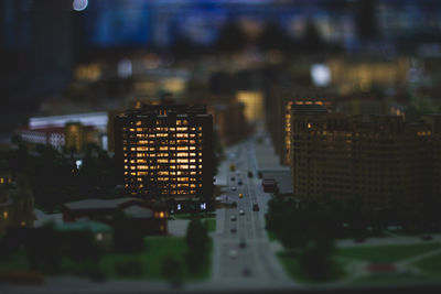 Full frame shot of illuminated city