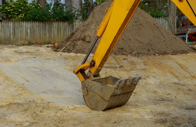 View of yellow construction site