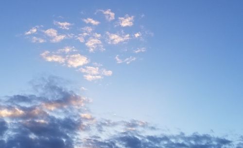 Low angle view of blue sky