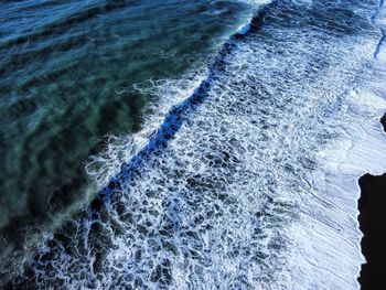 Aerial view of sea waves