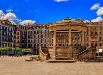 Low angle view of historical building against sky