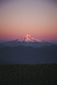 Scenic view of mountains against cloudy sky
