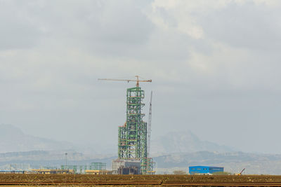 A section from mokran petrochemical complex in chabahar, iran. chabahar petrochemical complex