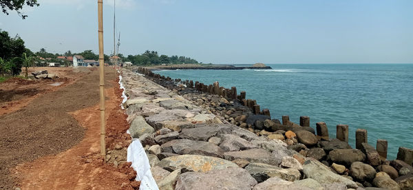 Panoramic view of sea against sky