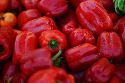 Full frame shot of chopped tomatoes for sale at market