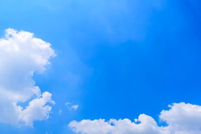 Low angle view of clouds in blue sky