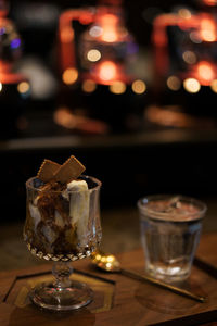 Close-up of drink on table