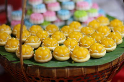 Close-up of fresh fruits for sale in market