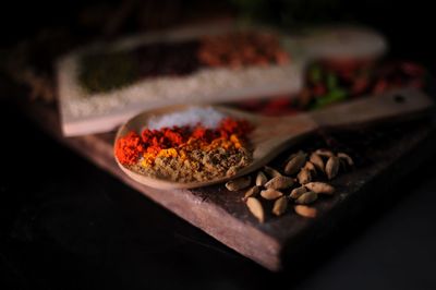 Close-up of vegetables on table