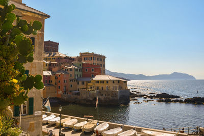 Scenic view of the old fishing village of boccadasse, genoa