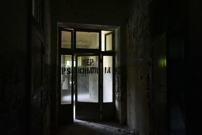 Interior of abandoned building