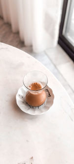 Close-up of dessert on table