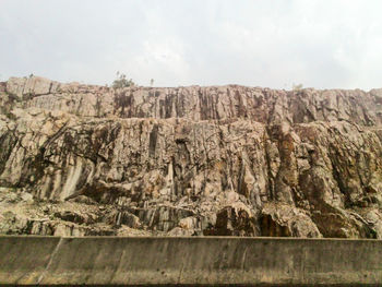 Clouds over mountain range