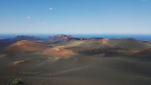 Scenic view of desert against sky