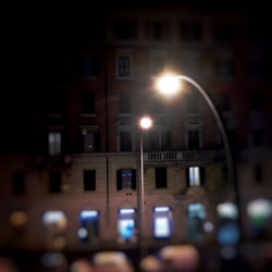 Illuminated city at night