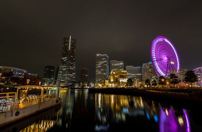 Night cityscape in yokohama, and also one of the largest cities in japan