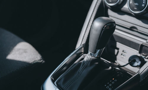 High angle view of vintage car