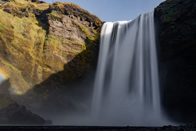 Scenic view of waterfall