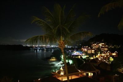 Illuminated built structure at night