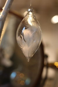 Close-up of hanging light