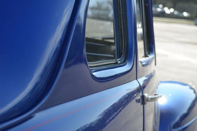 Close-up of cropped car