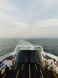 High angle view of sea against sky