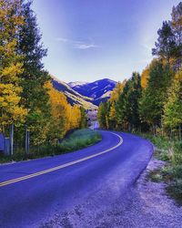 Road passing through landscape