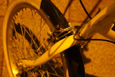 Close-up of bicycle wheel