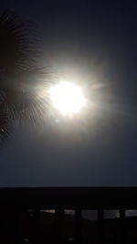 Low angle view of silhouette water against clear sky