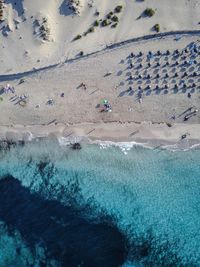 Aerial view of people on beach