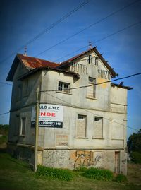 Built structure against clear blue sky