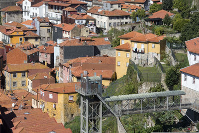 High angle view of townscape