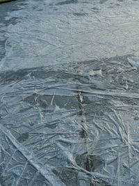 Full frame shot of frozen water