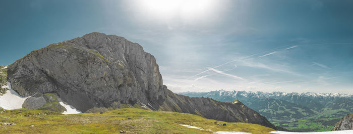 Scenic view of mountain against sky